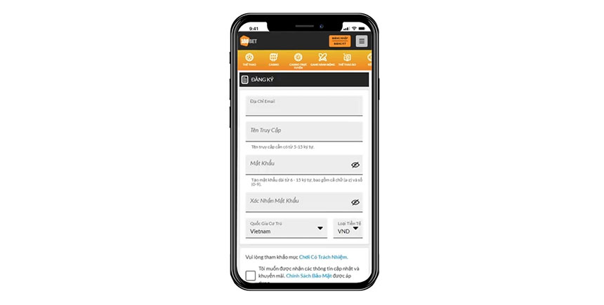 Hãy đăng ký 188bet với thông tin chính xác